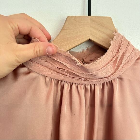 Zara Sleeveless Satin Blouse Pink Size S - Picture 4 of 7